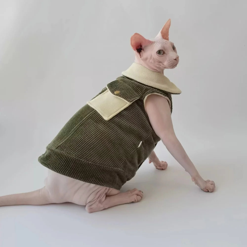 Sphynx Cat Clothes - Warm Velvet Winter Jacket
